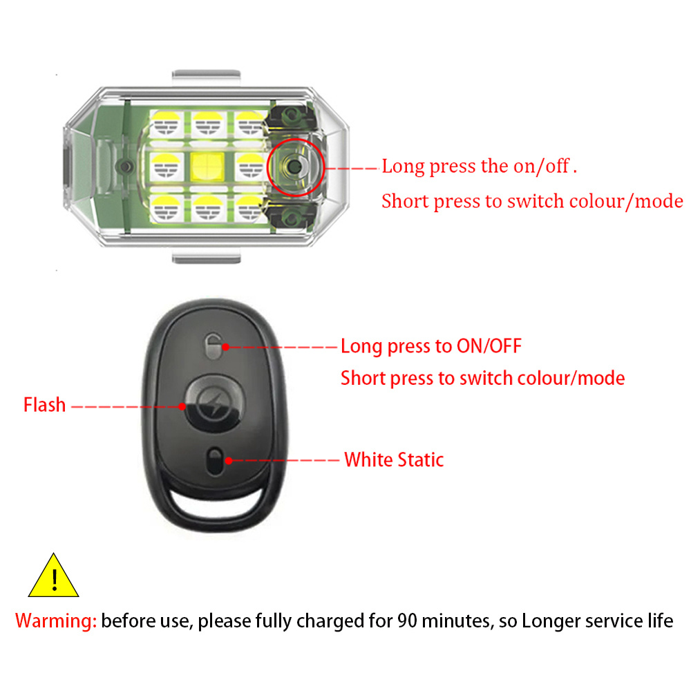2PCS/4PCS Wireless LED Drone S - огляд і ціна Drone Beacon Light