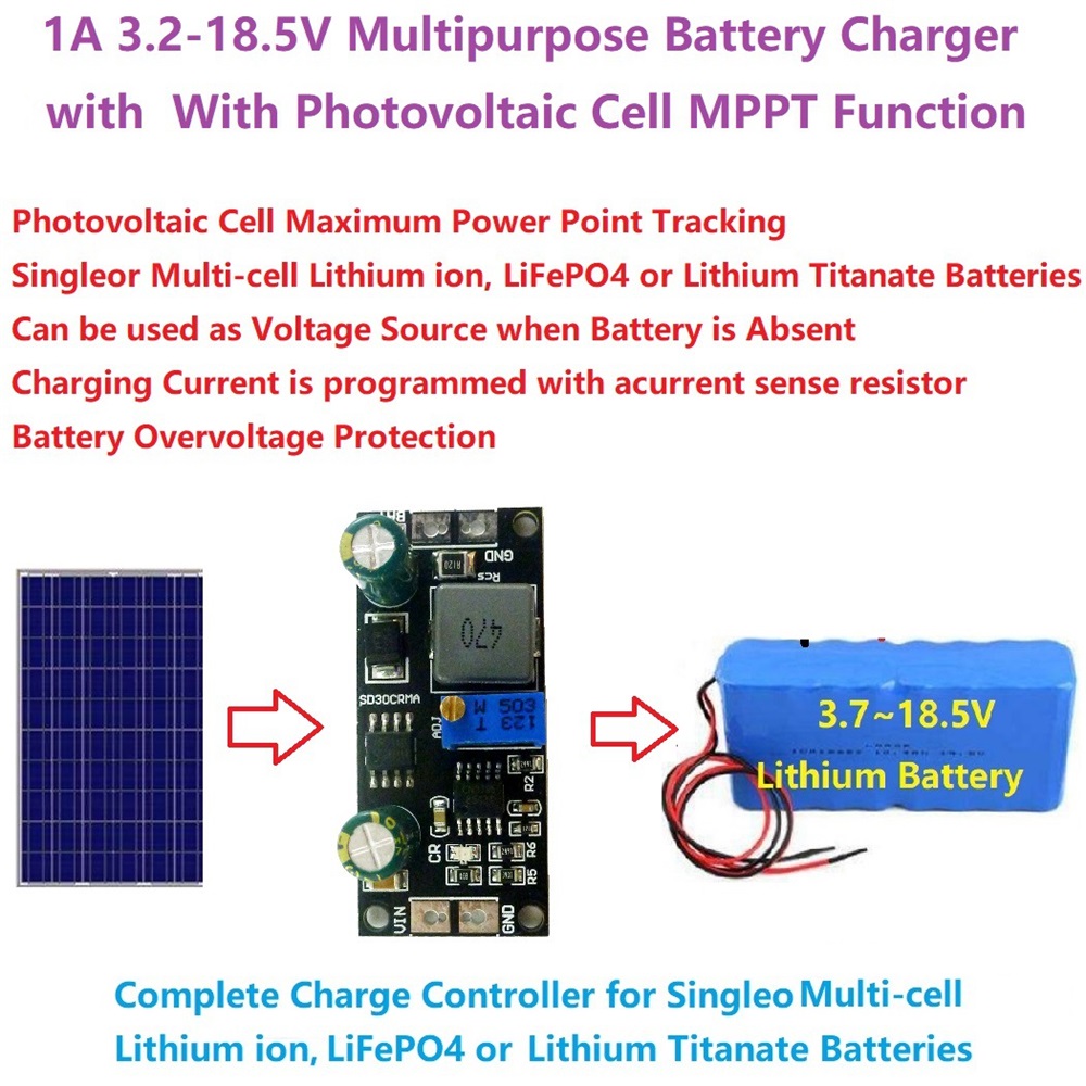 MPPT 1A LiPo Solar Charge Cont - огляд і ціна Drone Solar Charger