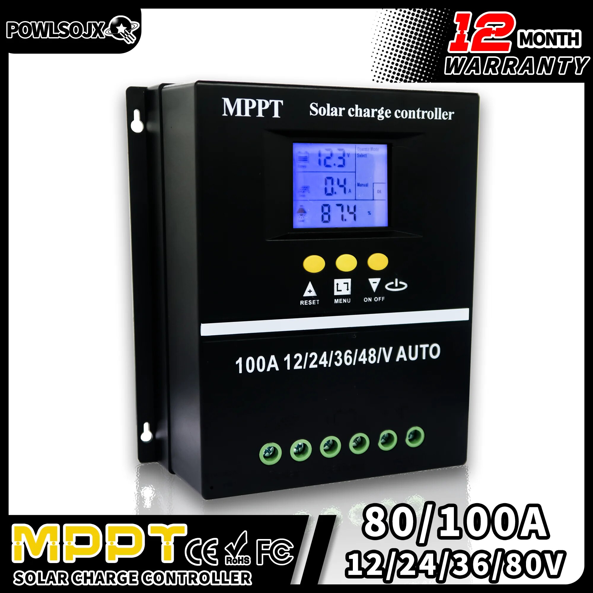 POWLSOJX MPPT Lead Acid Lithiu - огляд і ціна Drone Solar Charger