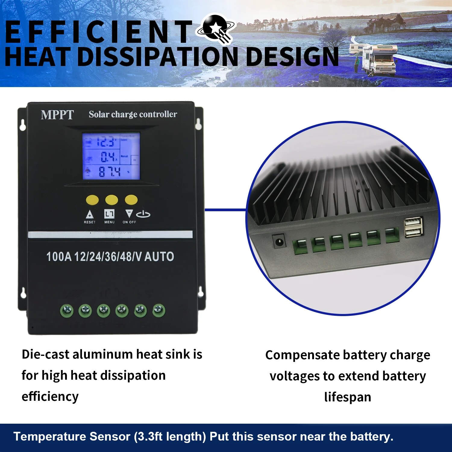 POWLSOJX MPPT Lead Acid Lithiu - огляд і ціна Drone Solar Charger