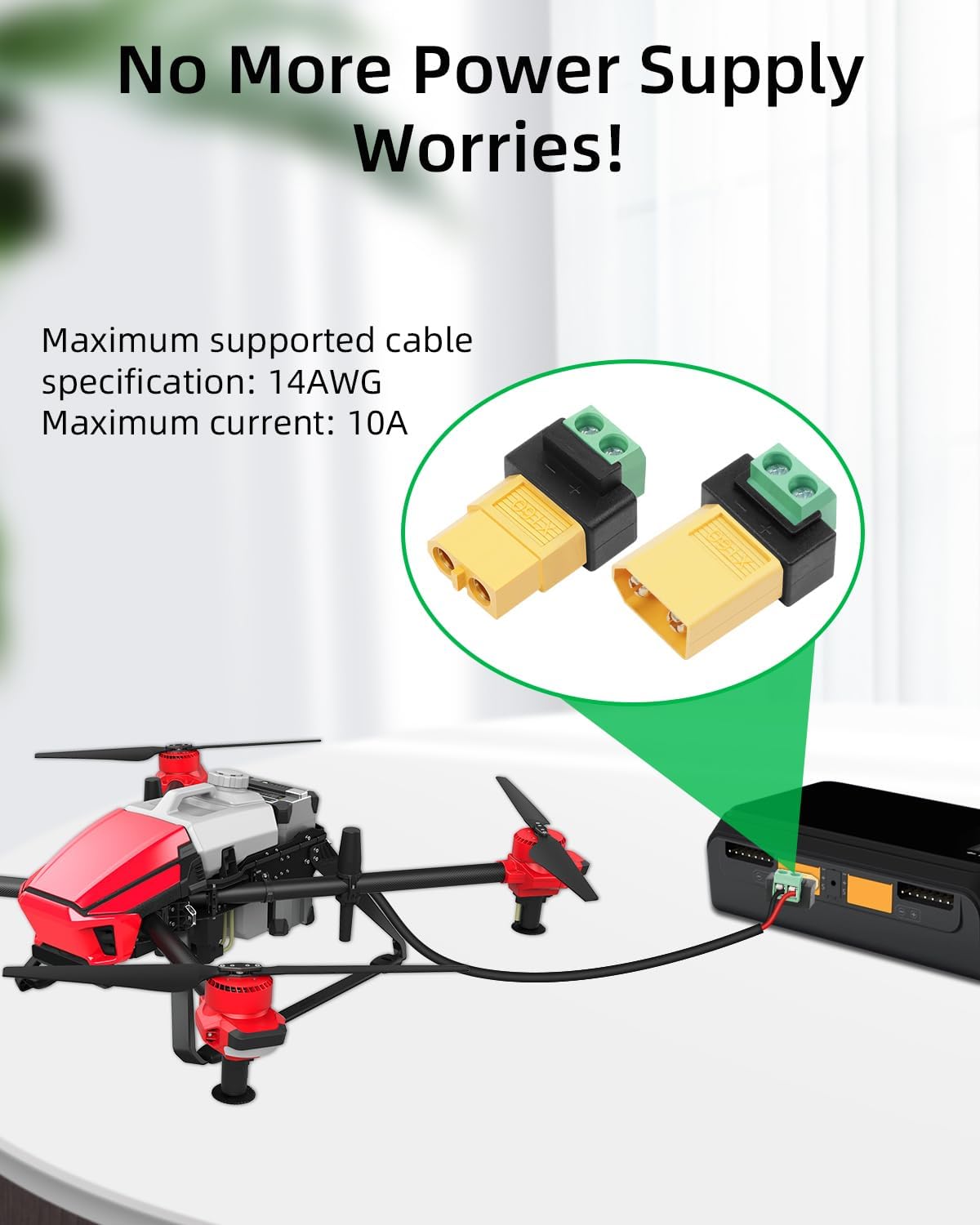 2 Pin XT60 Solderless Male Fem - огляд і ціна Drone Solar Charger