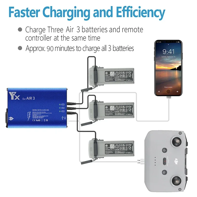 For Air 3 Drone Battery Charge - огляд і ціна Drone Charging Hub